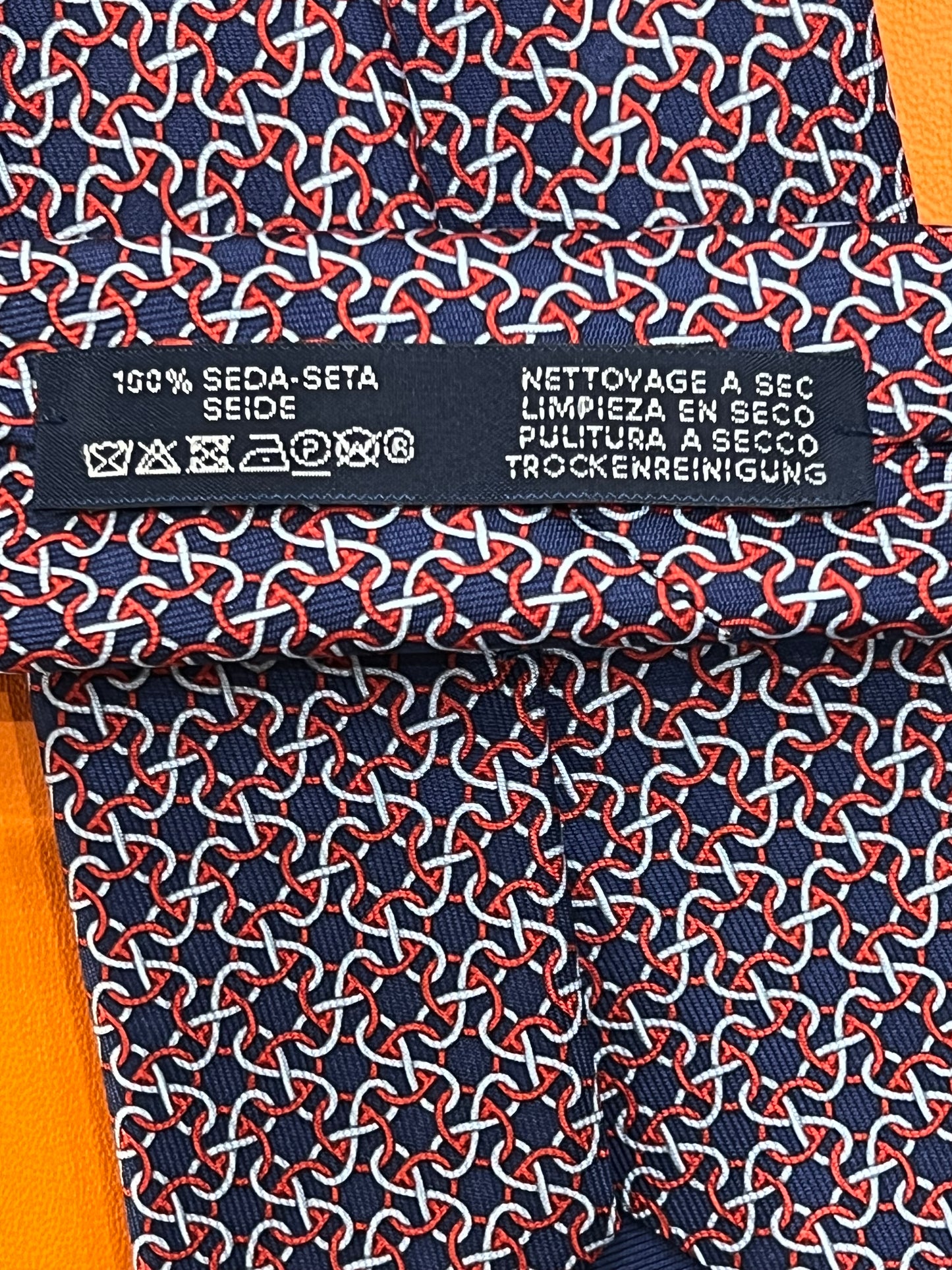Cravatta Hermès 6231EA con etichetta