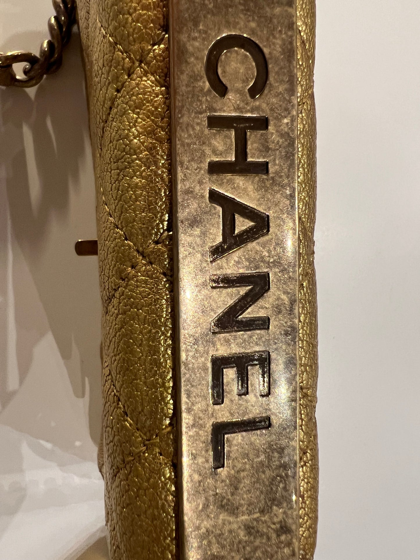 Chanel Rita single flap gold bag