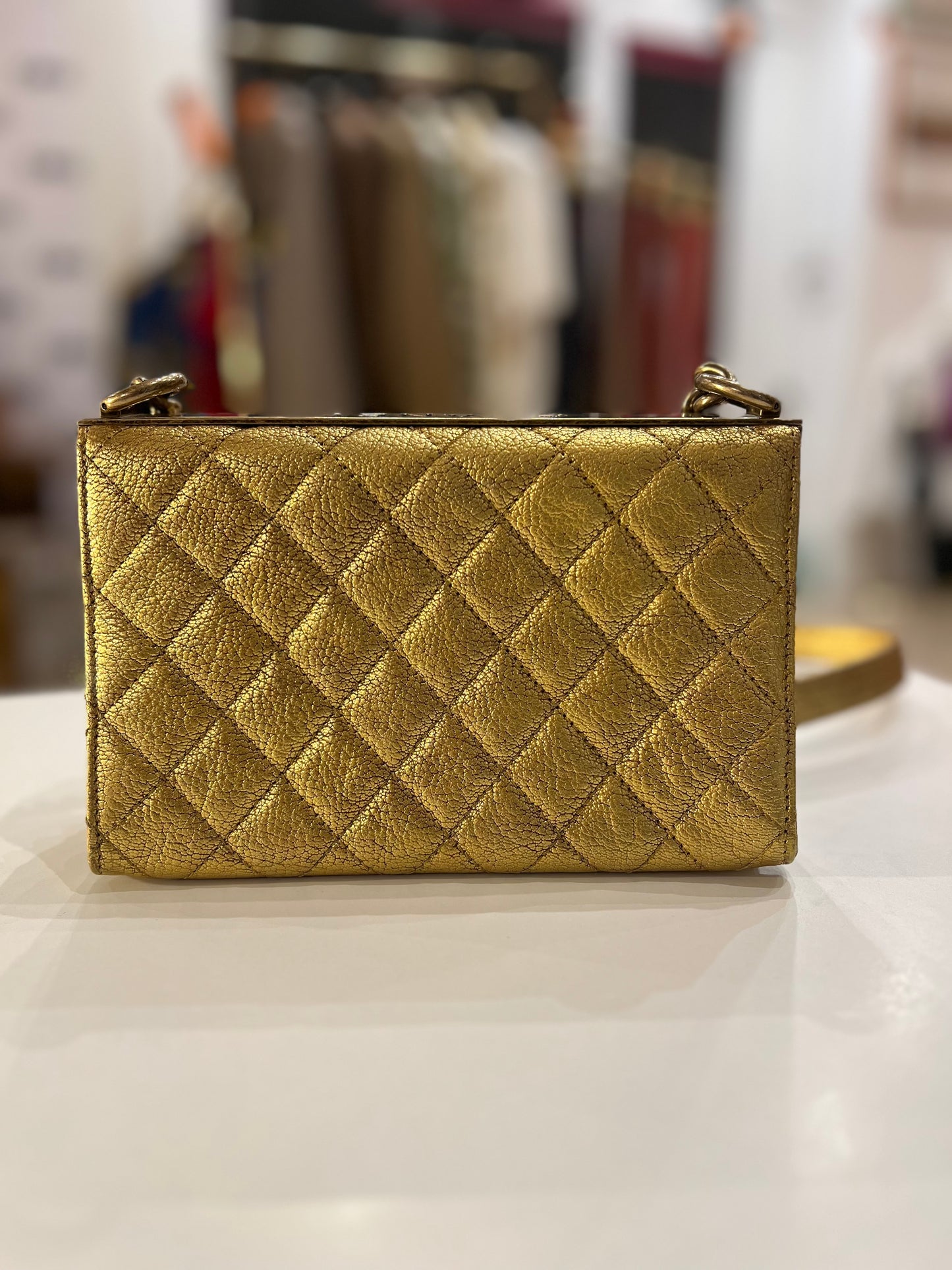Chanel Rita single flap gold bag
