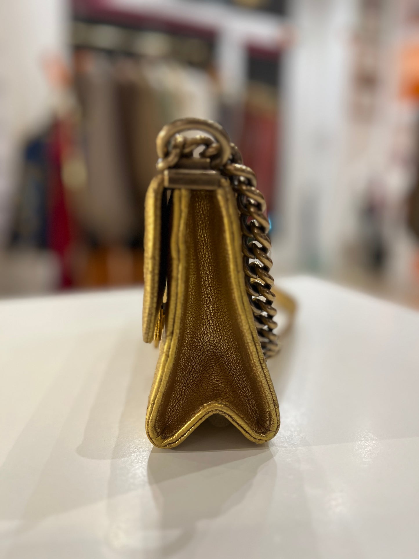 Chanel Rita single flap gold bag