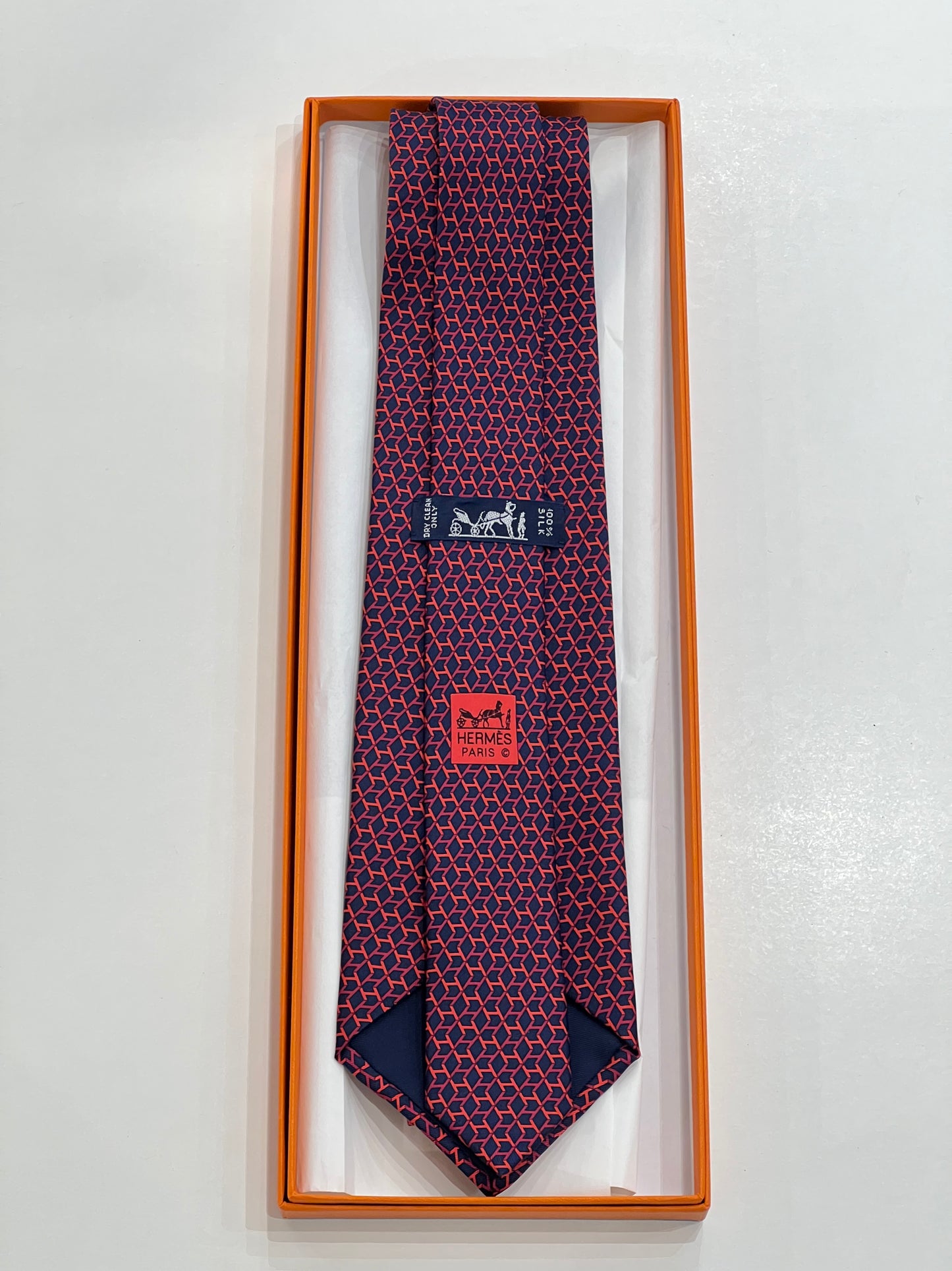 Hermès vintage tie H oblique 5532UA
