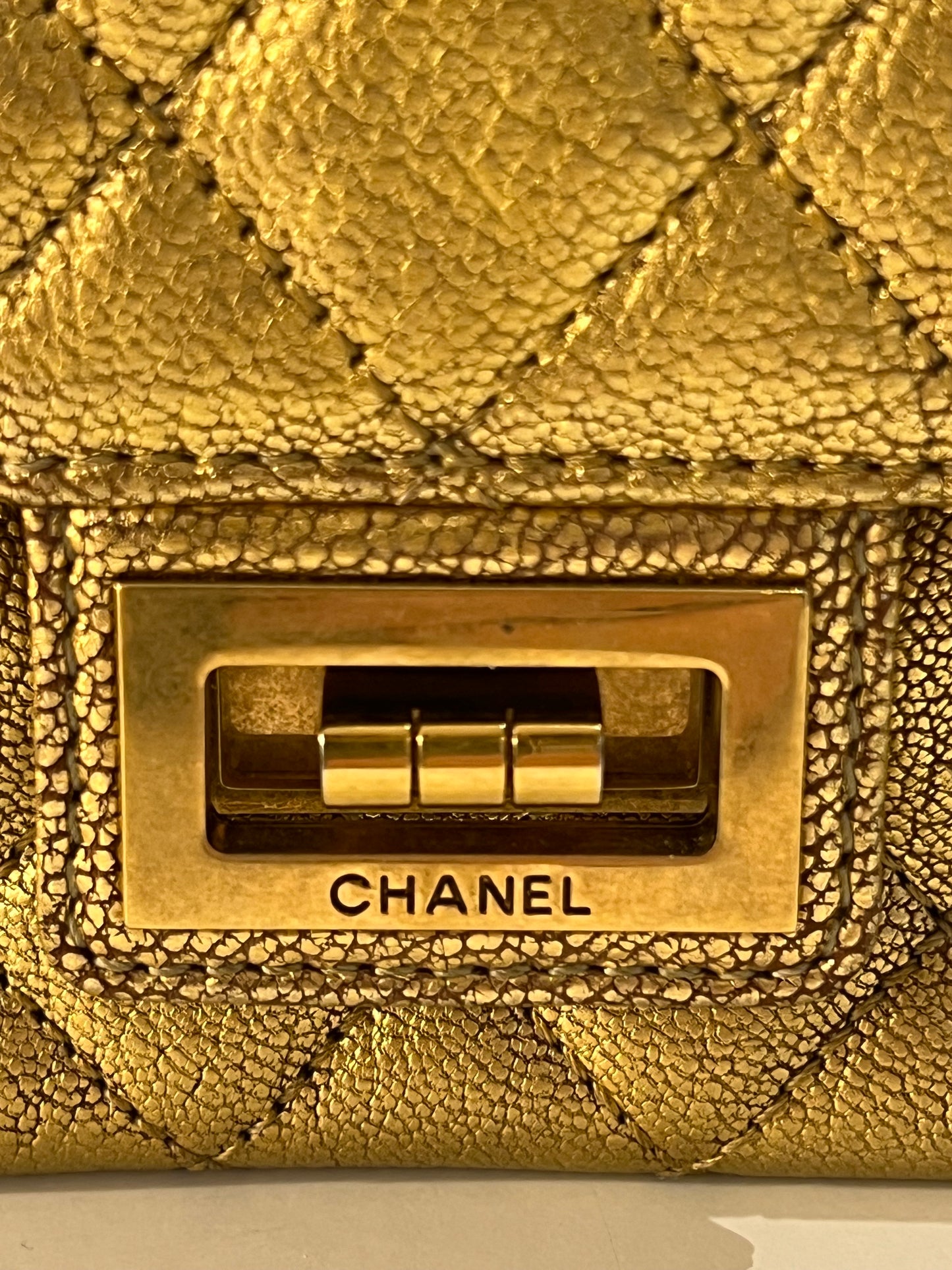 Chanel Rita single flap gold bag