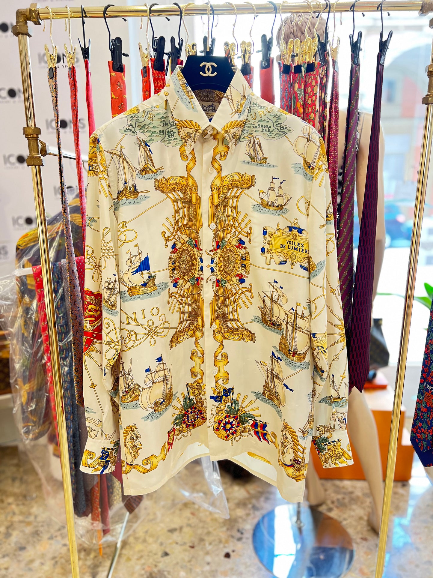 Hermès shirt Voiles de lumiere 1995