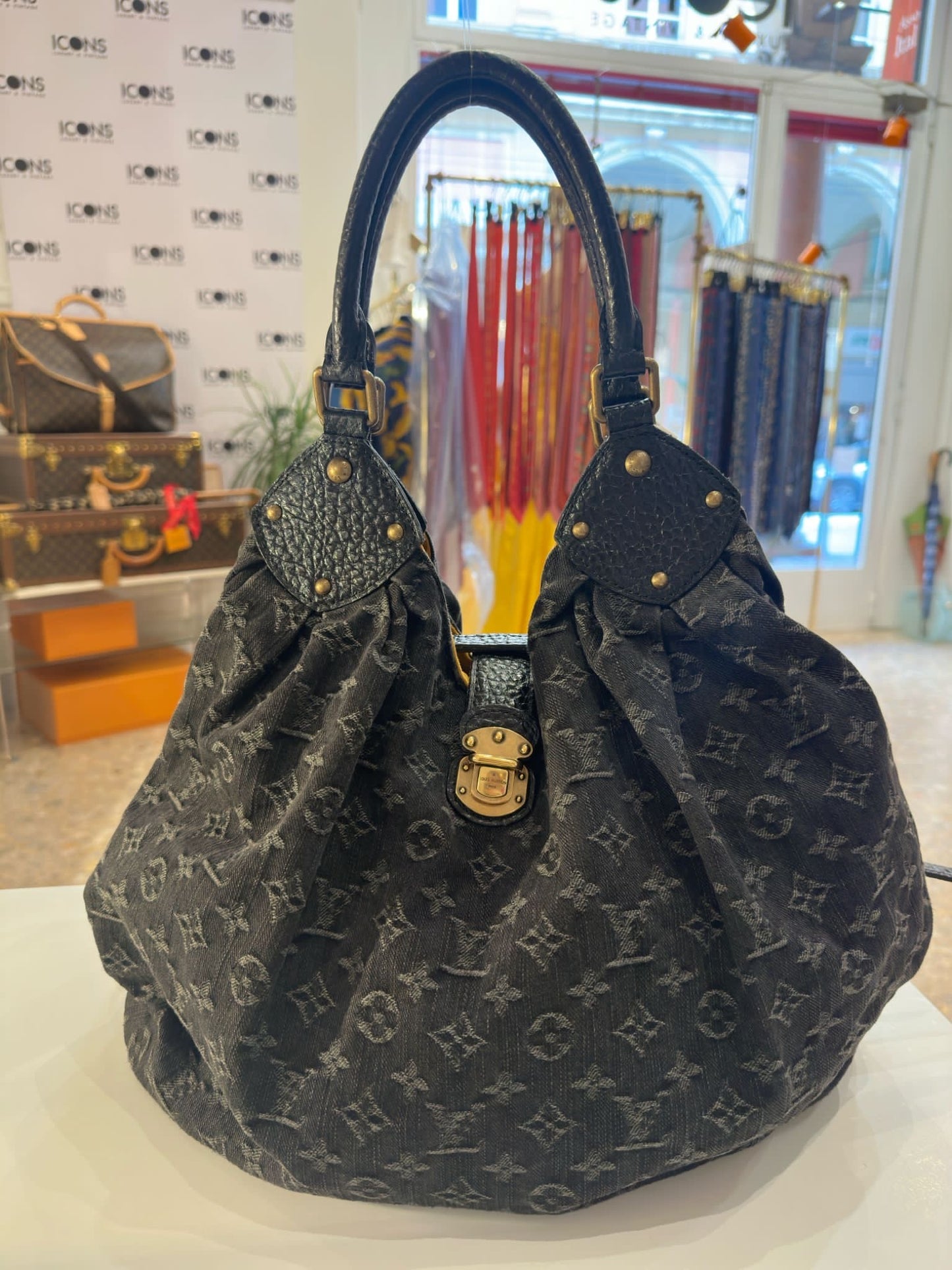 Louis Vuitton Mahina denim bag