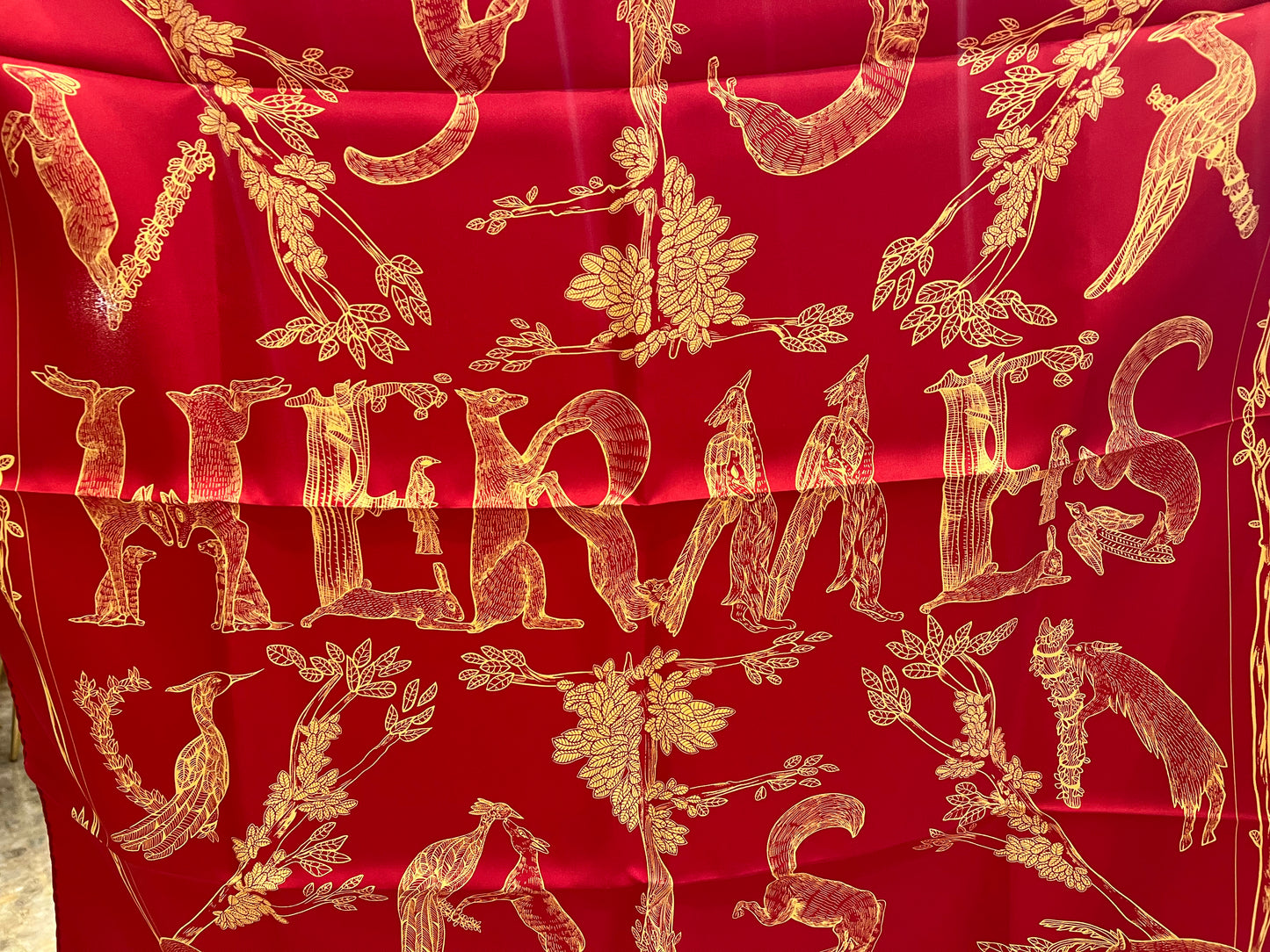 Scarf Hermès Alphabet III mai usato