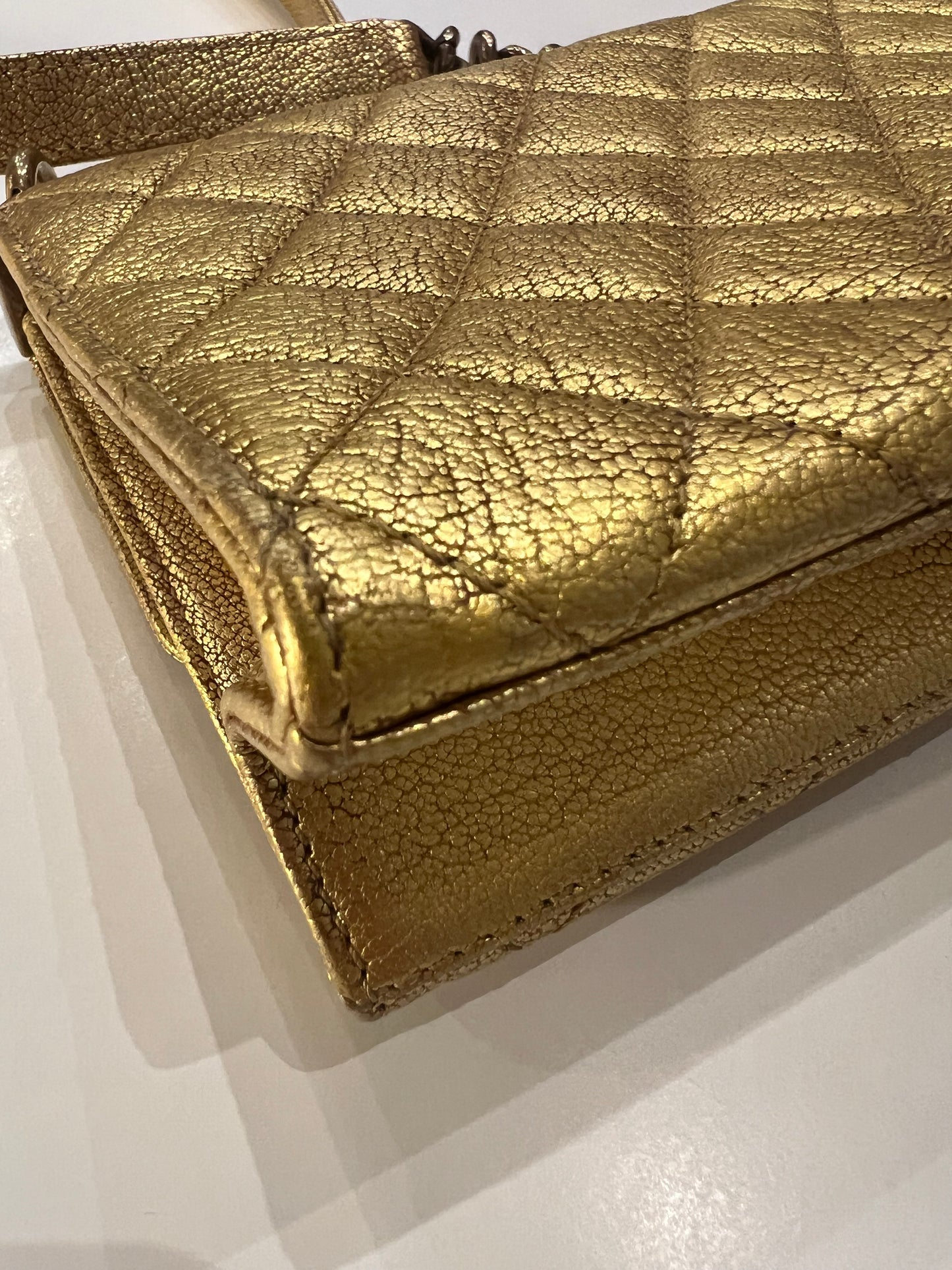 Chanel Rita single flap gold bag