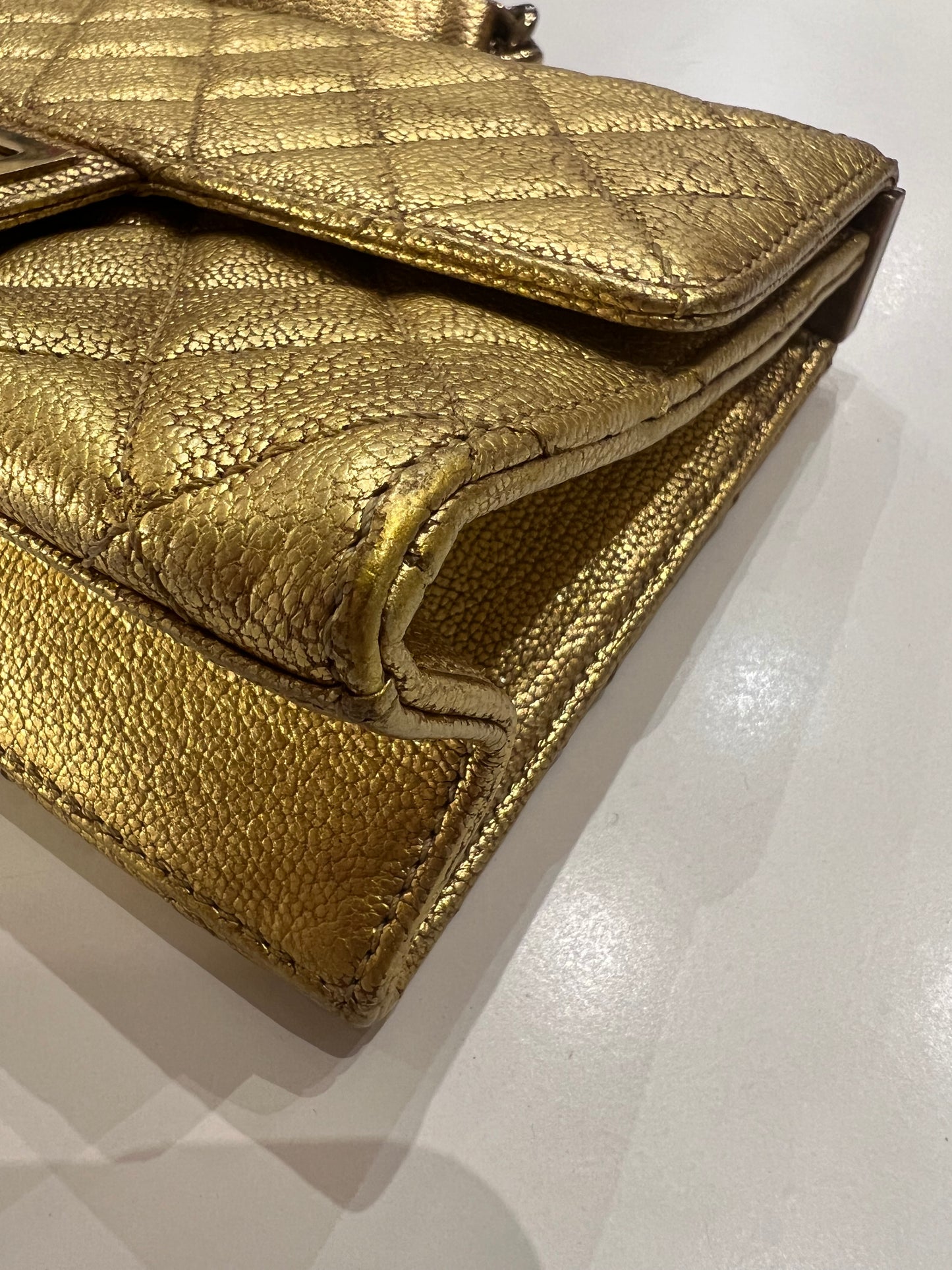 Chanel Rita single flap gold bag