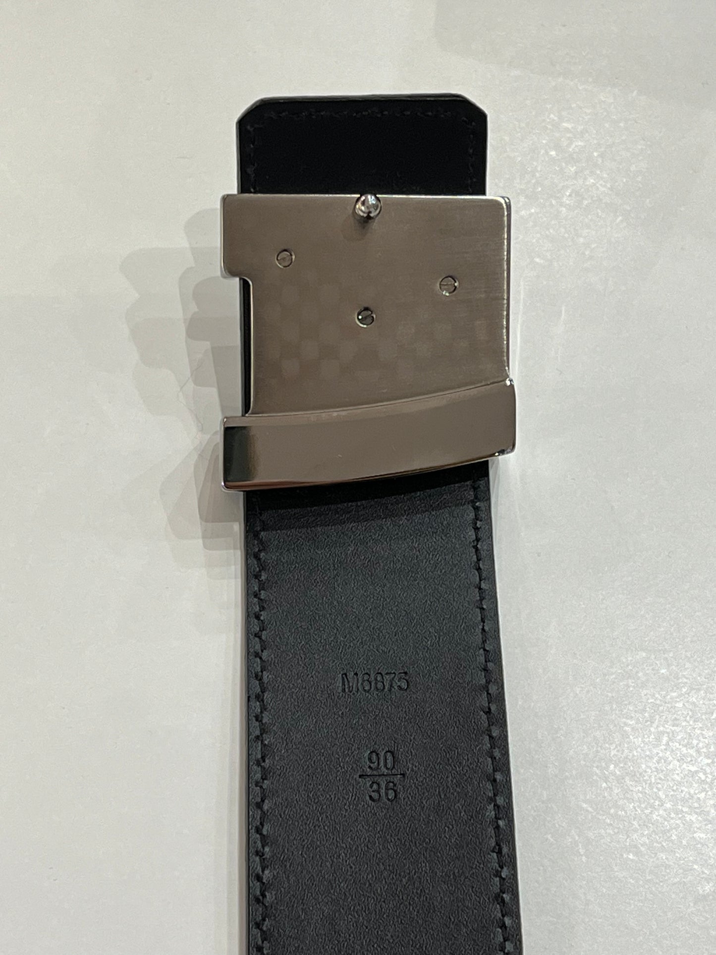 Louis Vuitton Initiales damier graphite belt