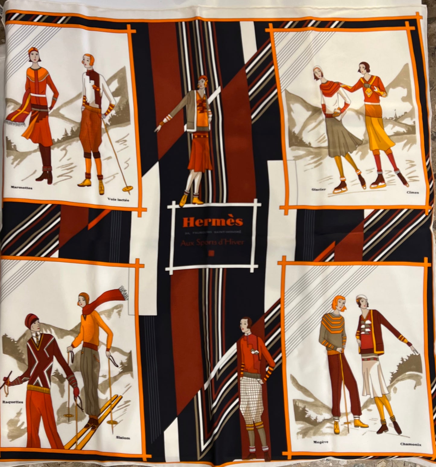 Hermès scarf 70 Aux sport d’Hiver