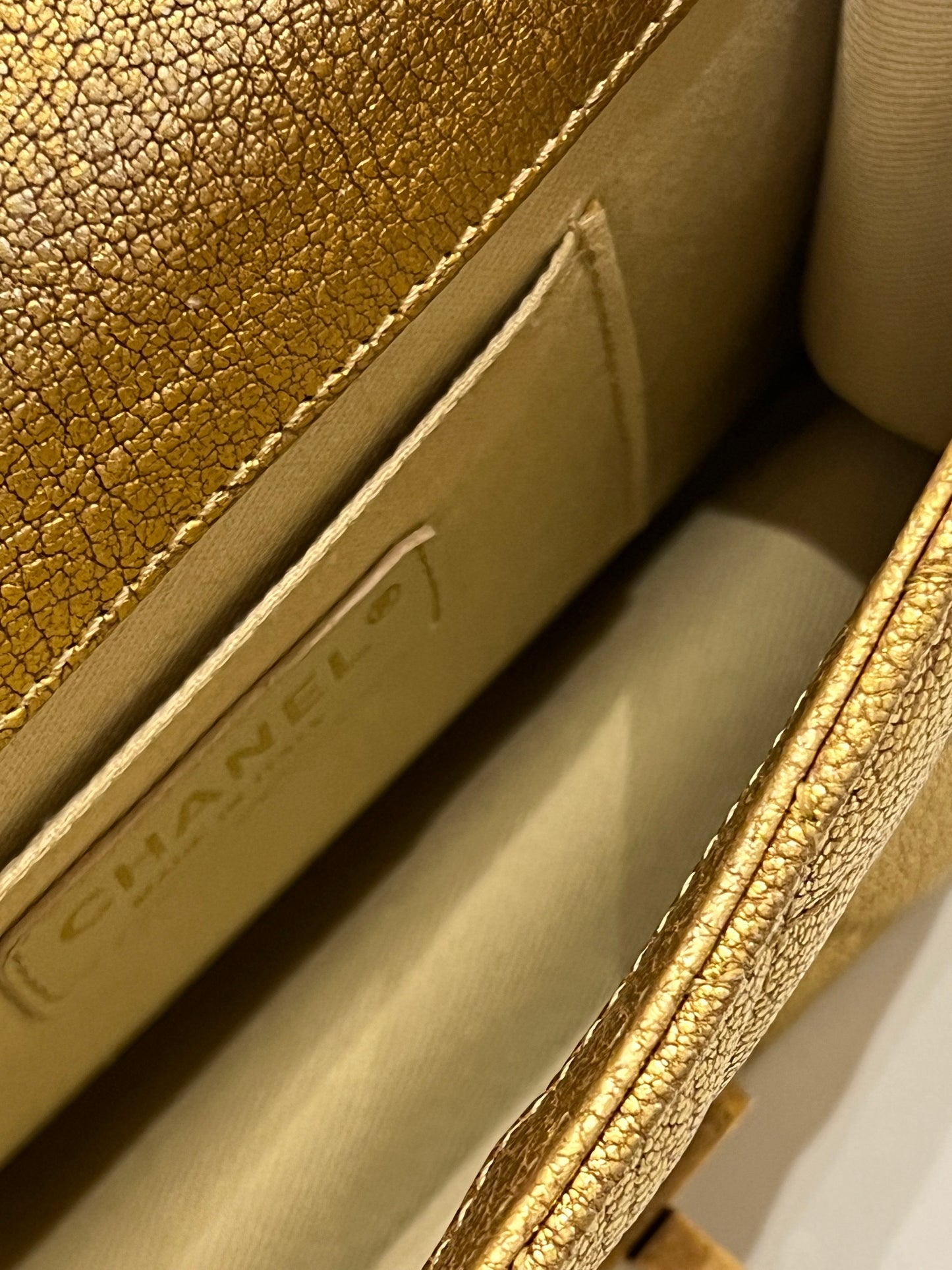 Chanel Rita single flap gold bag