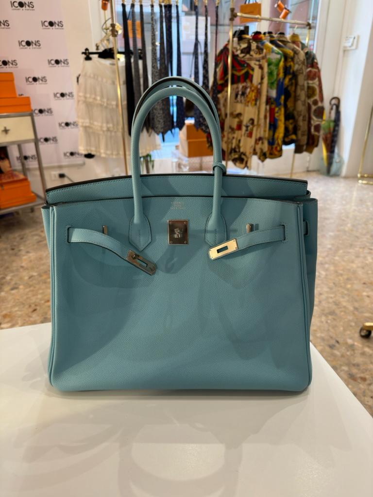 Hermès Birkin 35 Epsom leather bleau atoll bag