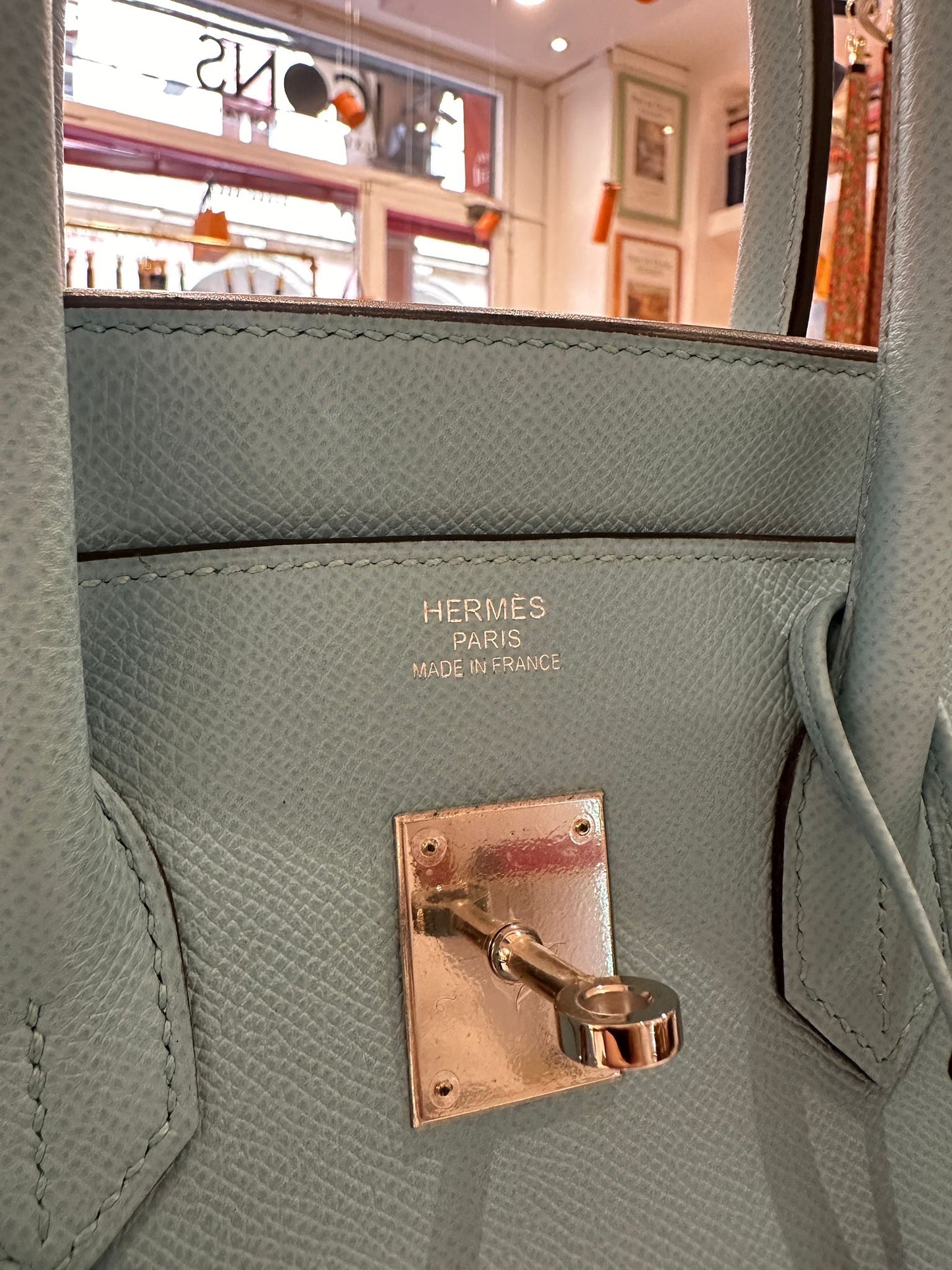 Hermès Birkin 35 Epsom leather bleau atoll bag