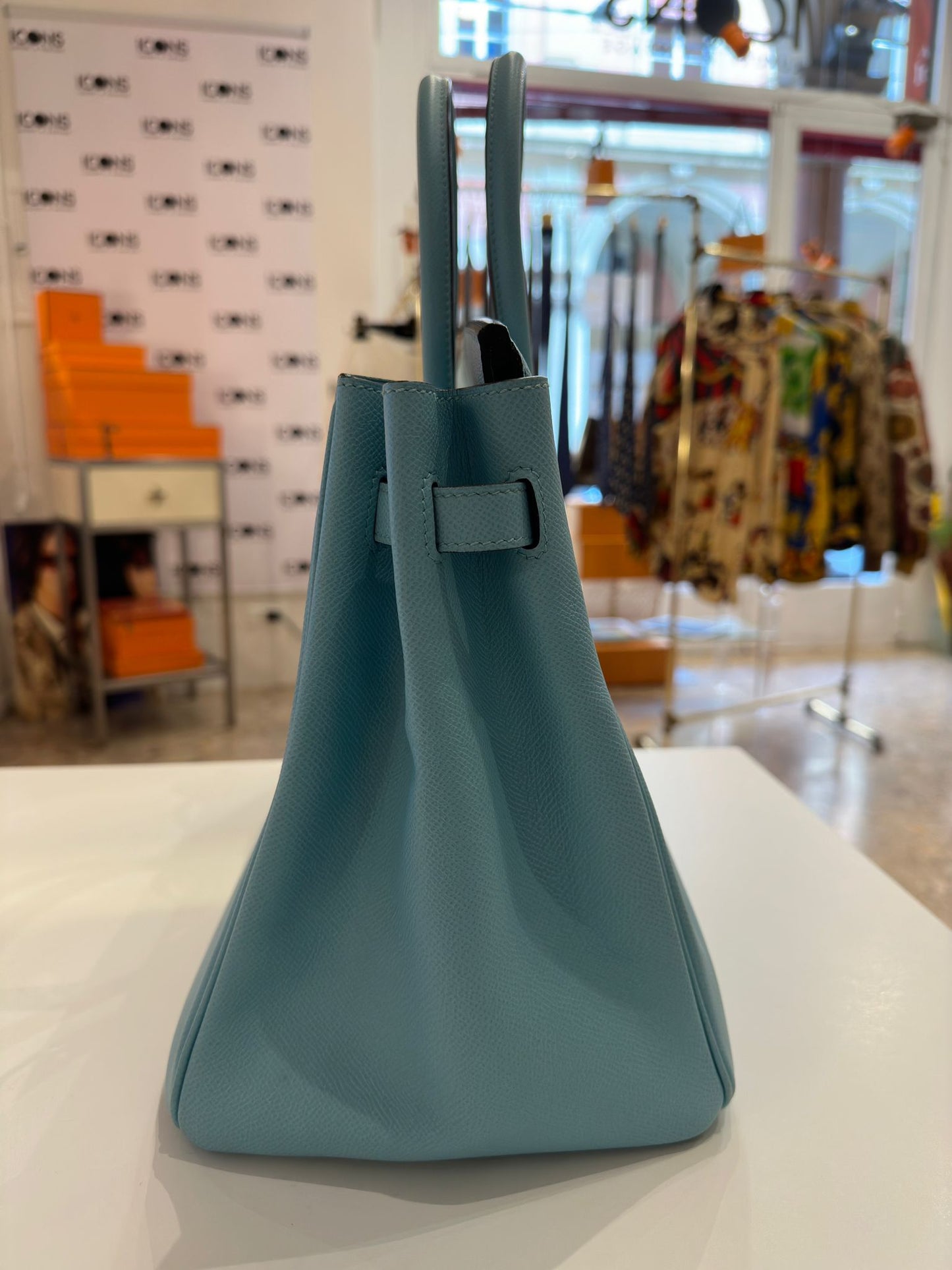 Hermès Birkin 35 Epsom leather bleau atoll bag