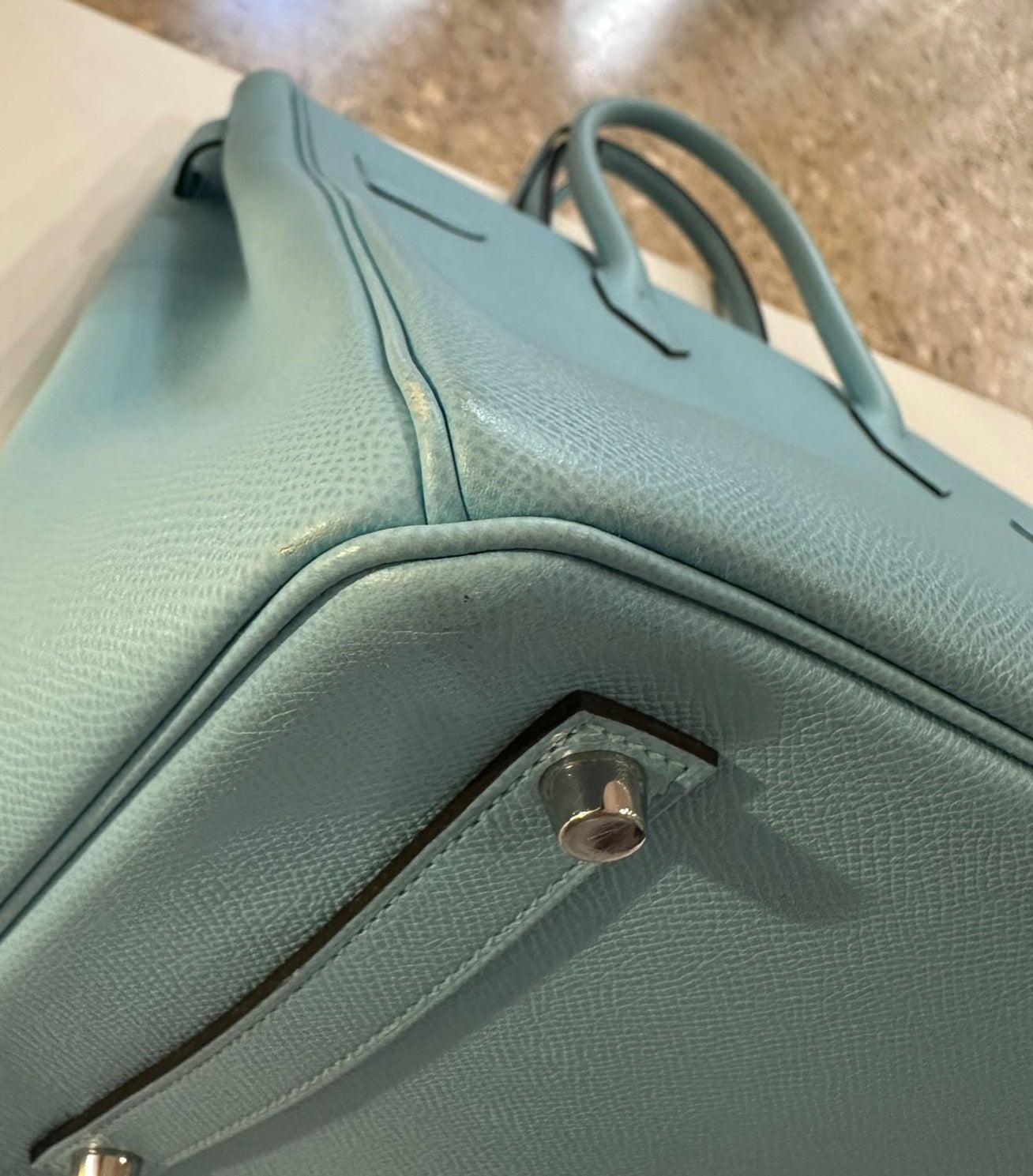 Hermès Birkin 35 Epsom leather bleau atoll bag