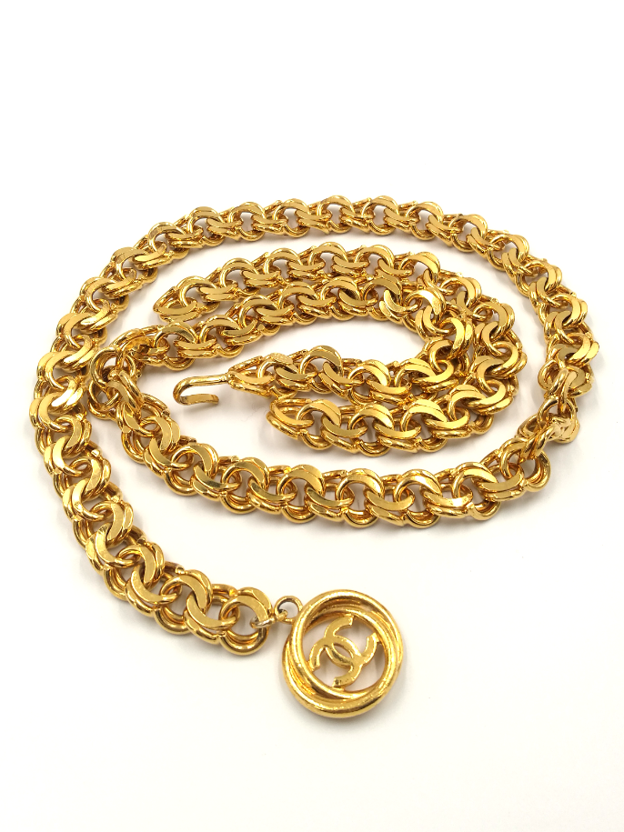 Chanel belt CC in metallo