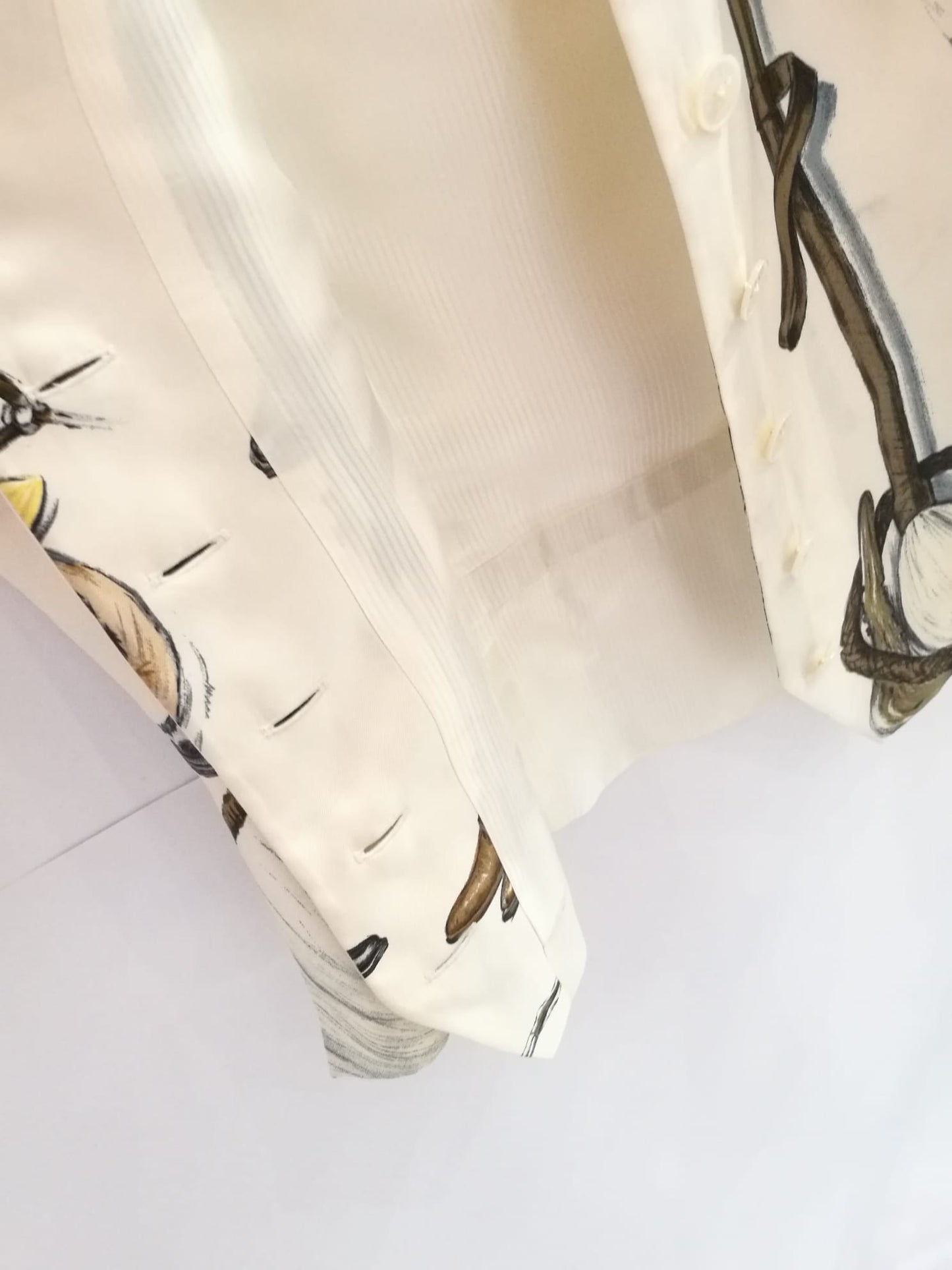 Gilet top Hermès in seta stampata