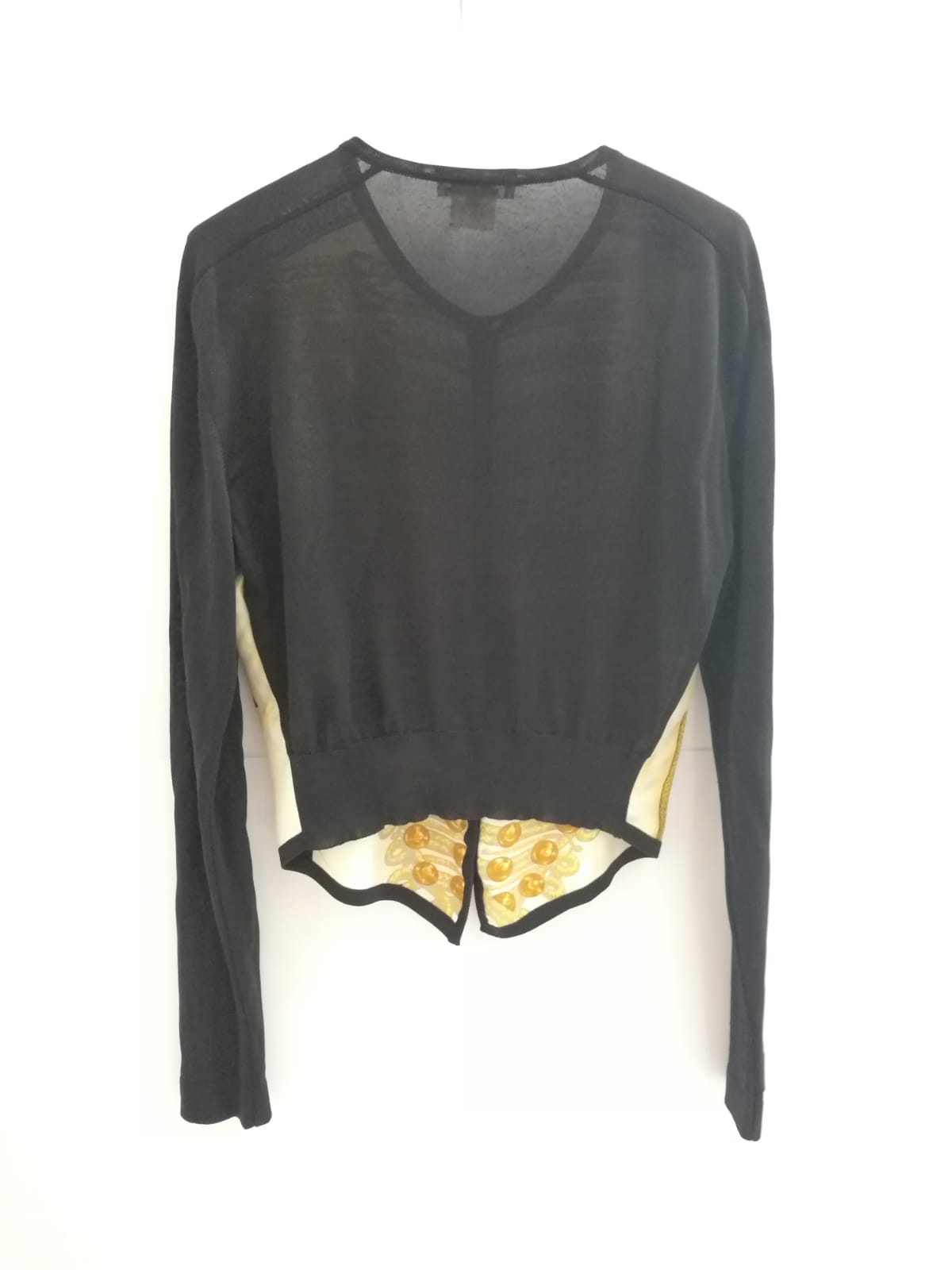 Cardigan top Hermès in seta stampata