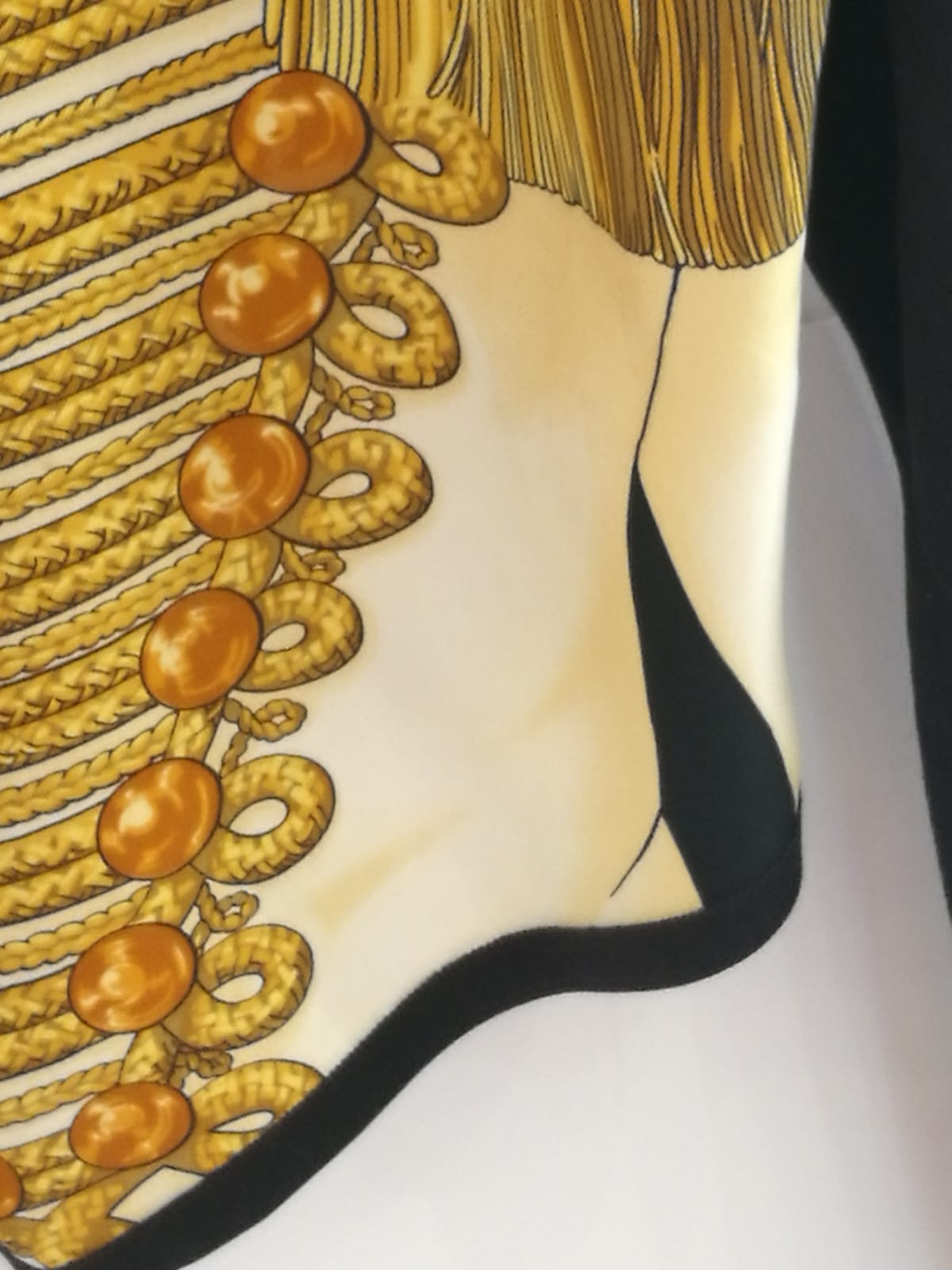 Cardigan top Hermès in seta stampata
