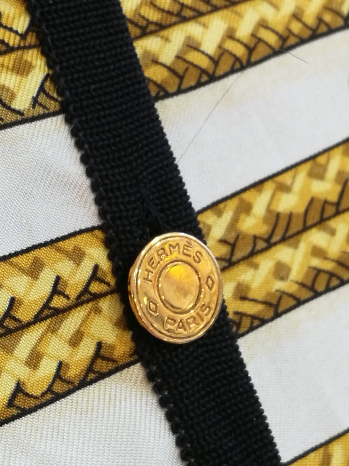 Cardigan top Hermès in seta stampata