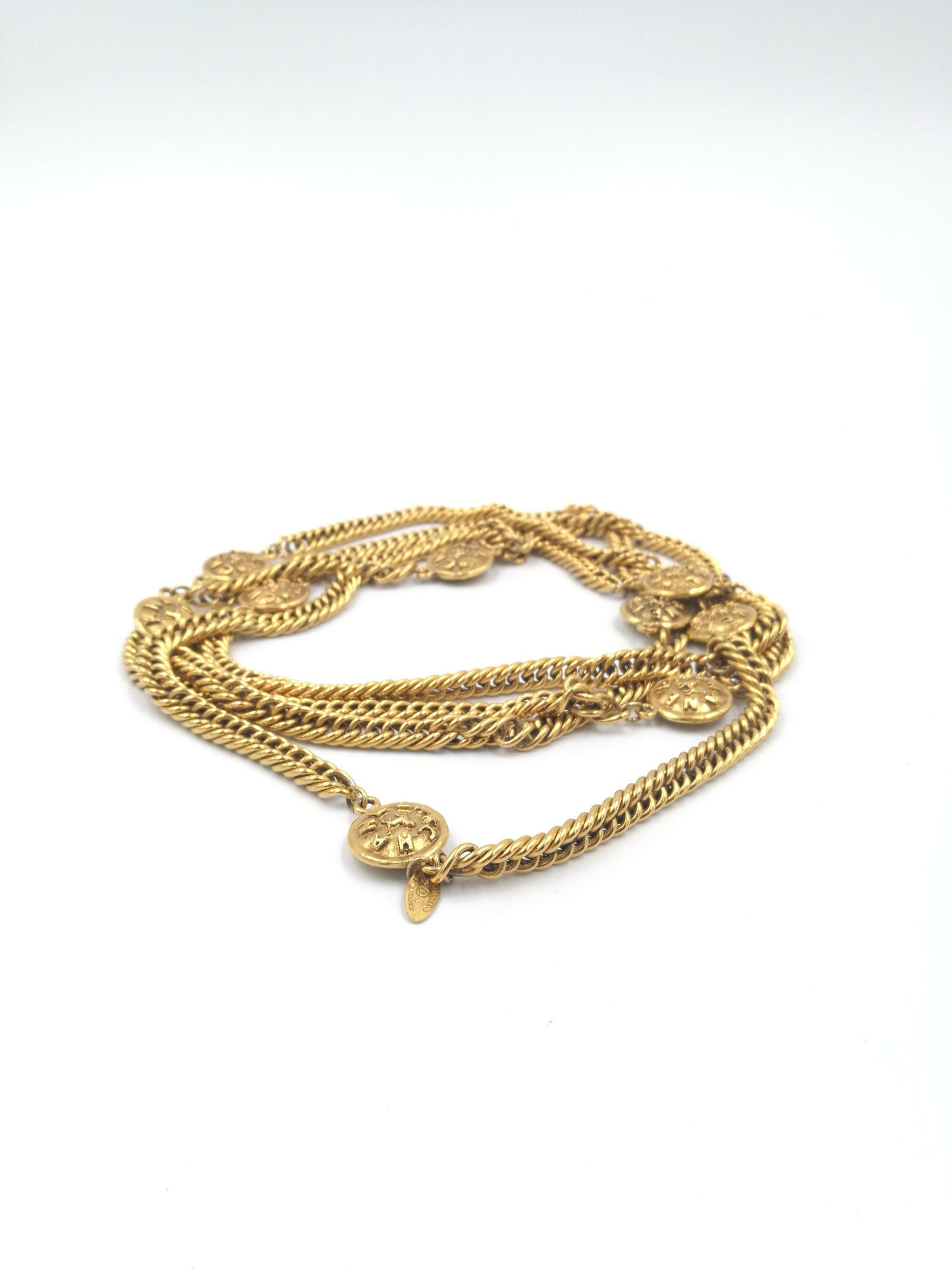 Chanel collana in metallo dorato