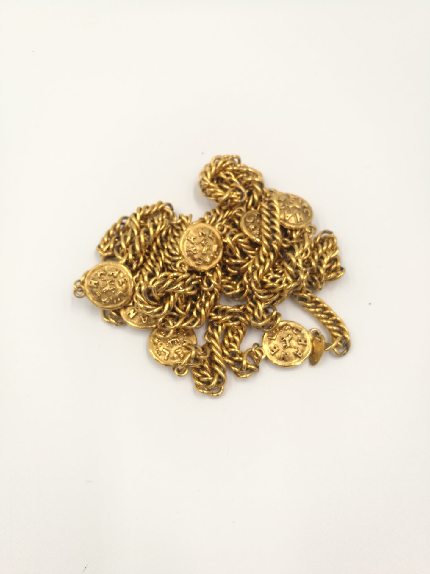 Chanel collana in metallo dorato