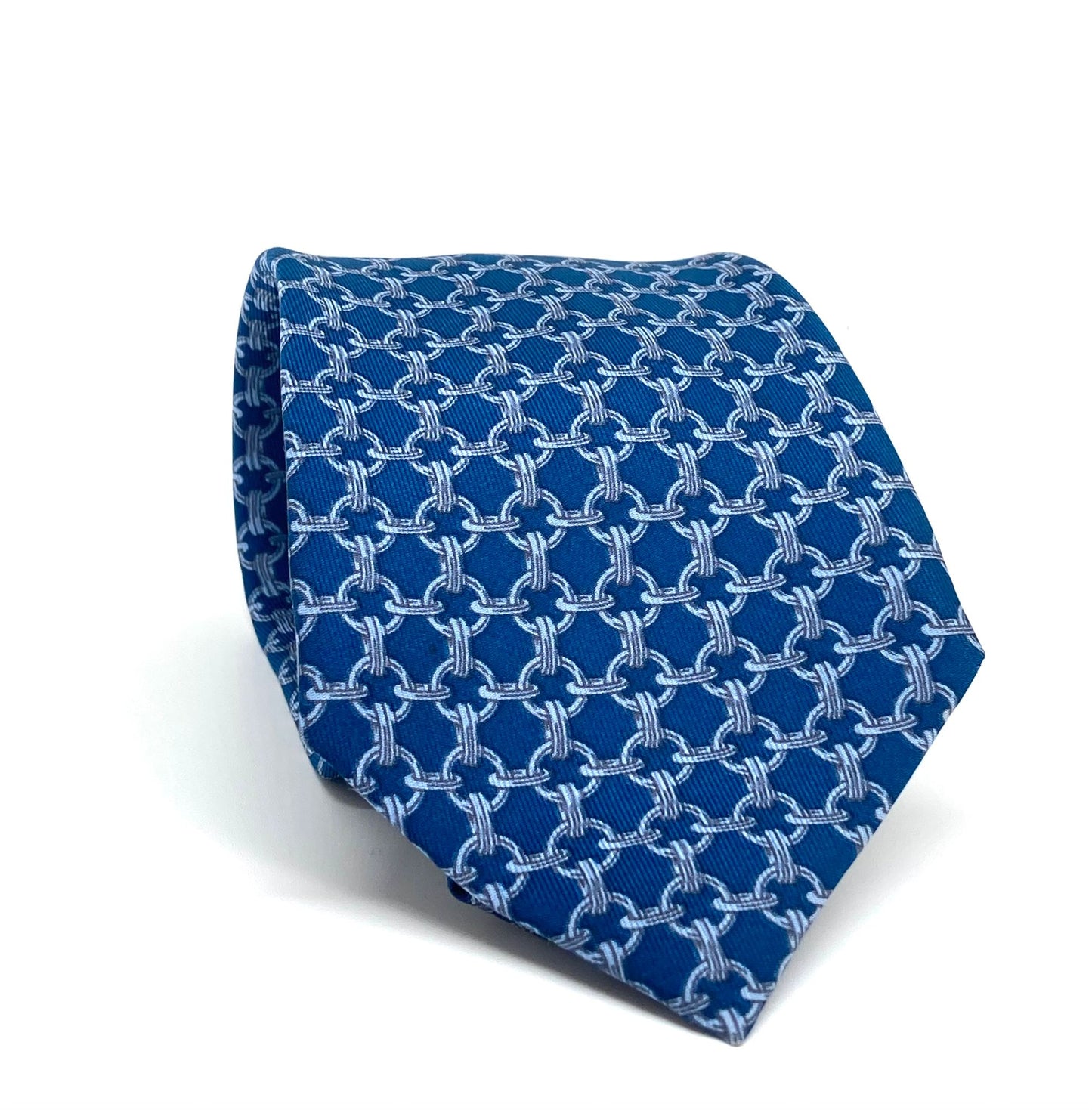Cravatta Hermès con cerchi incatenati c.59EA