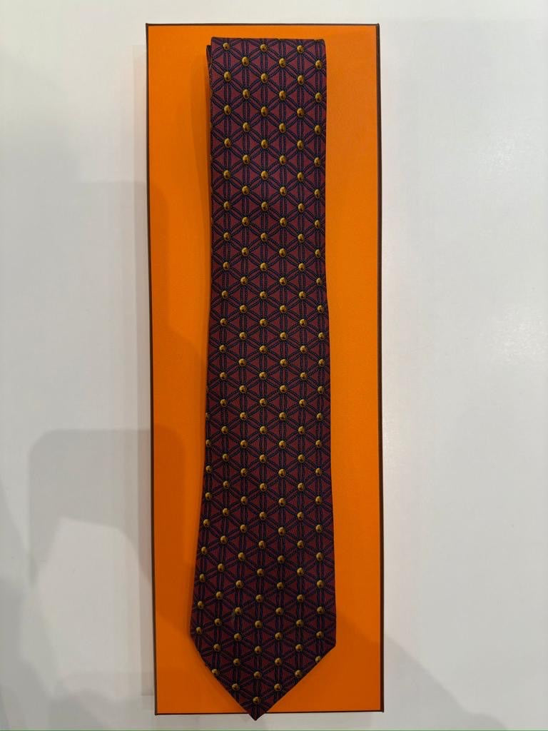 Cravatta vintage Hermès triangoli 7916 ma