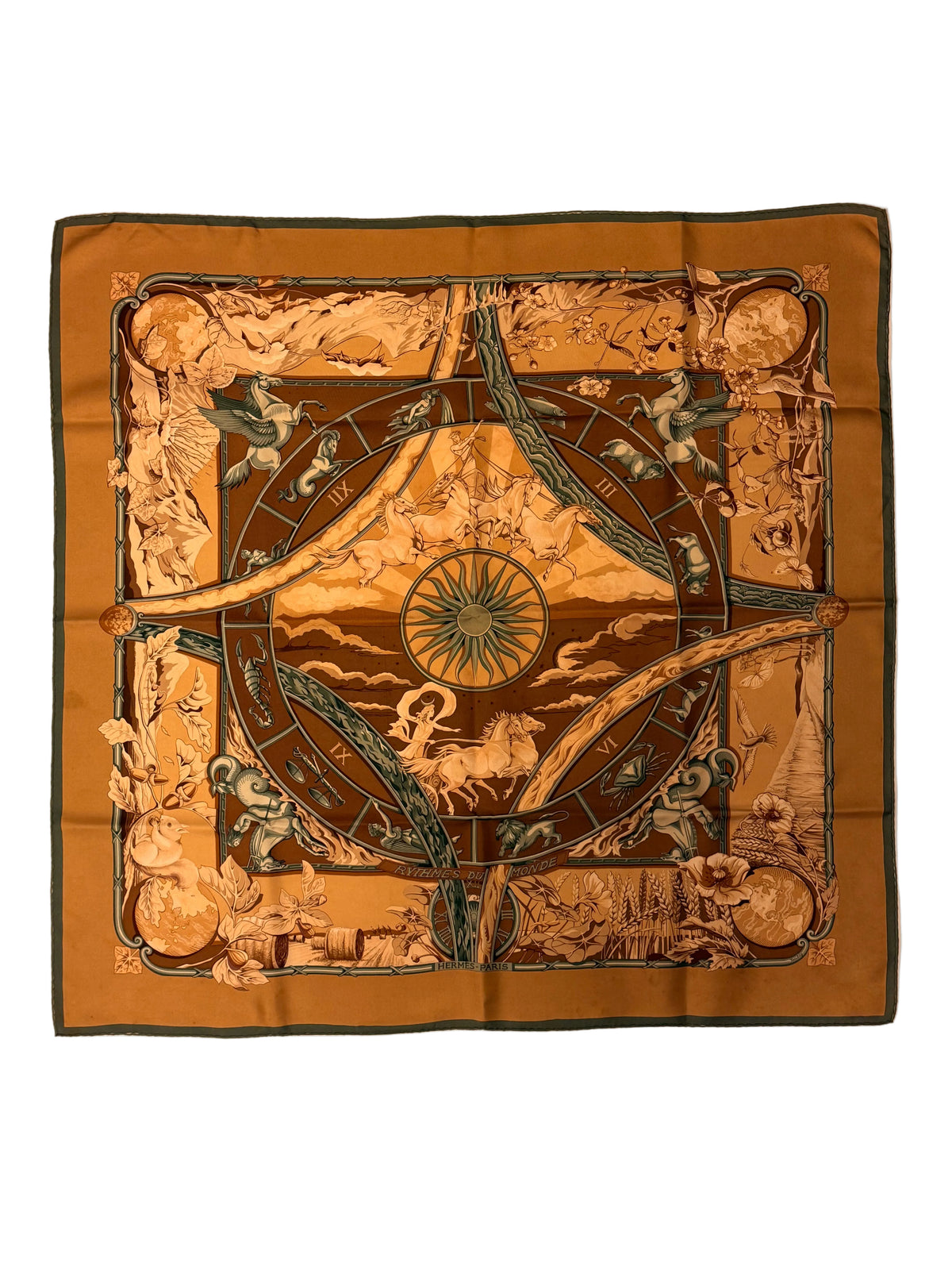 Foulard Hermès vintage Rythmes Du Monde