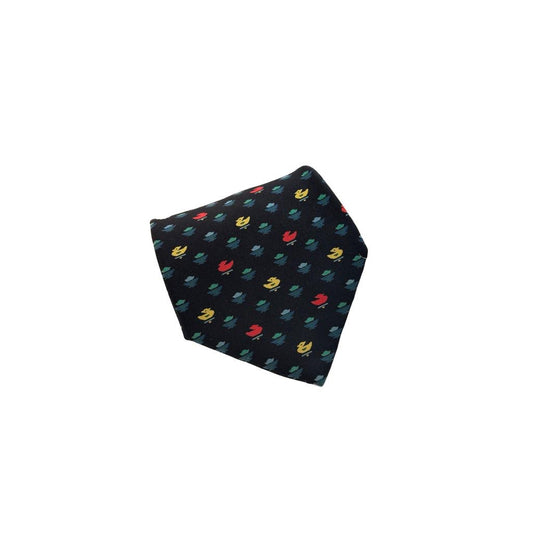 Cravatta vintage Hermès paperelle nera 7867UA