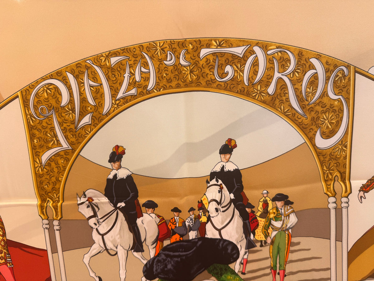 Foulard Hermès vintage Plaza De Toros