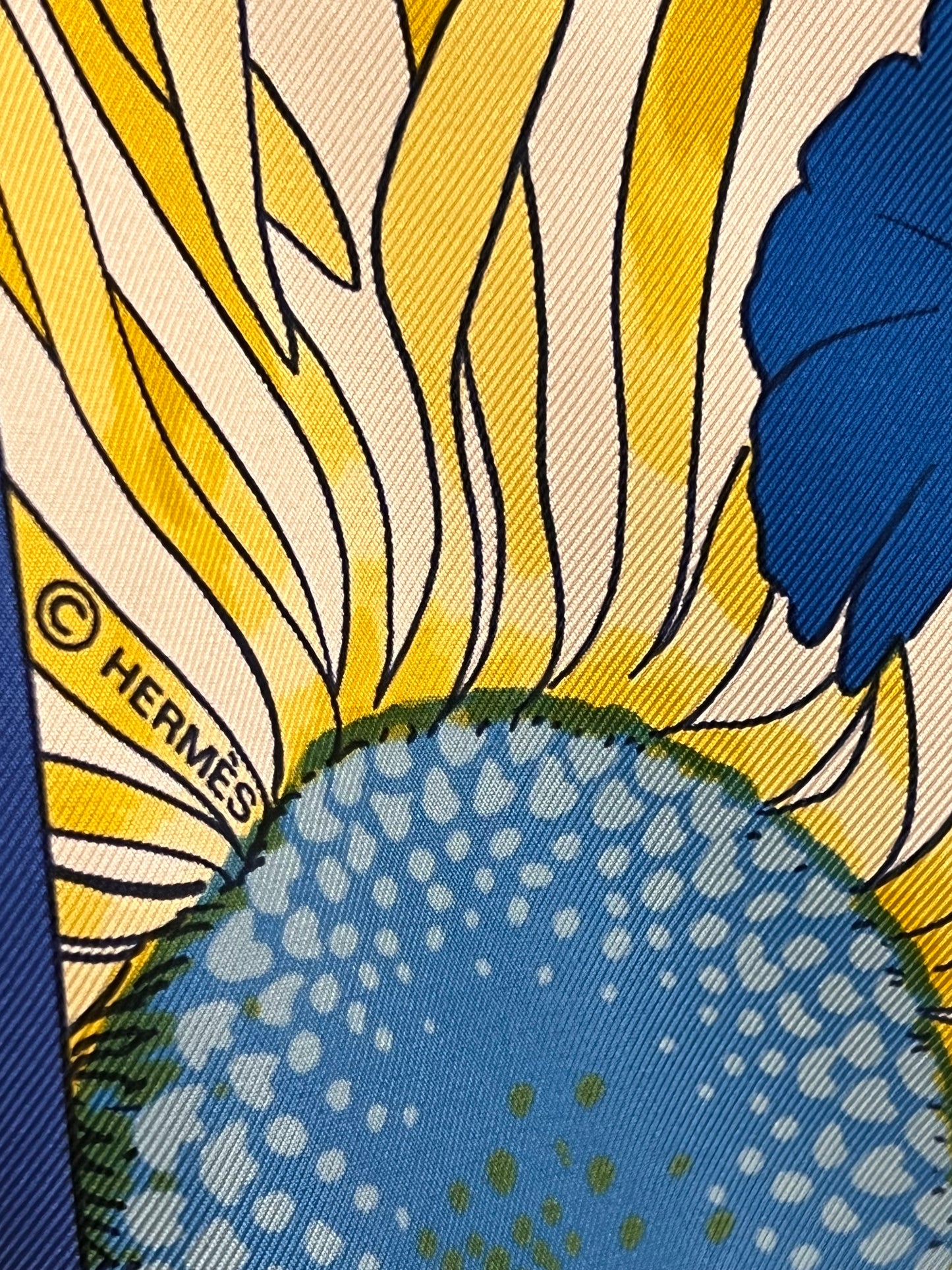 Carrè Hermès 90x90 Fleurs et Carlines II