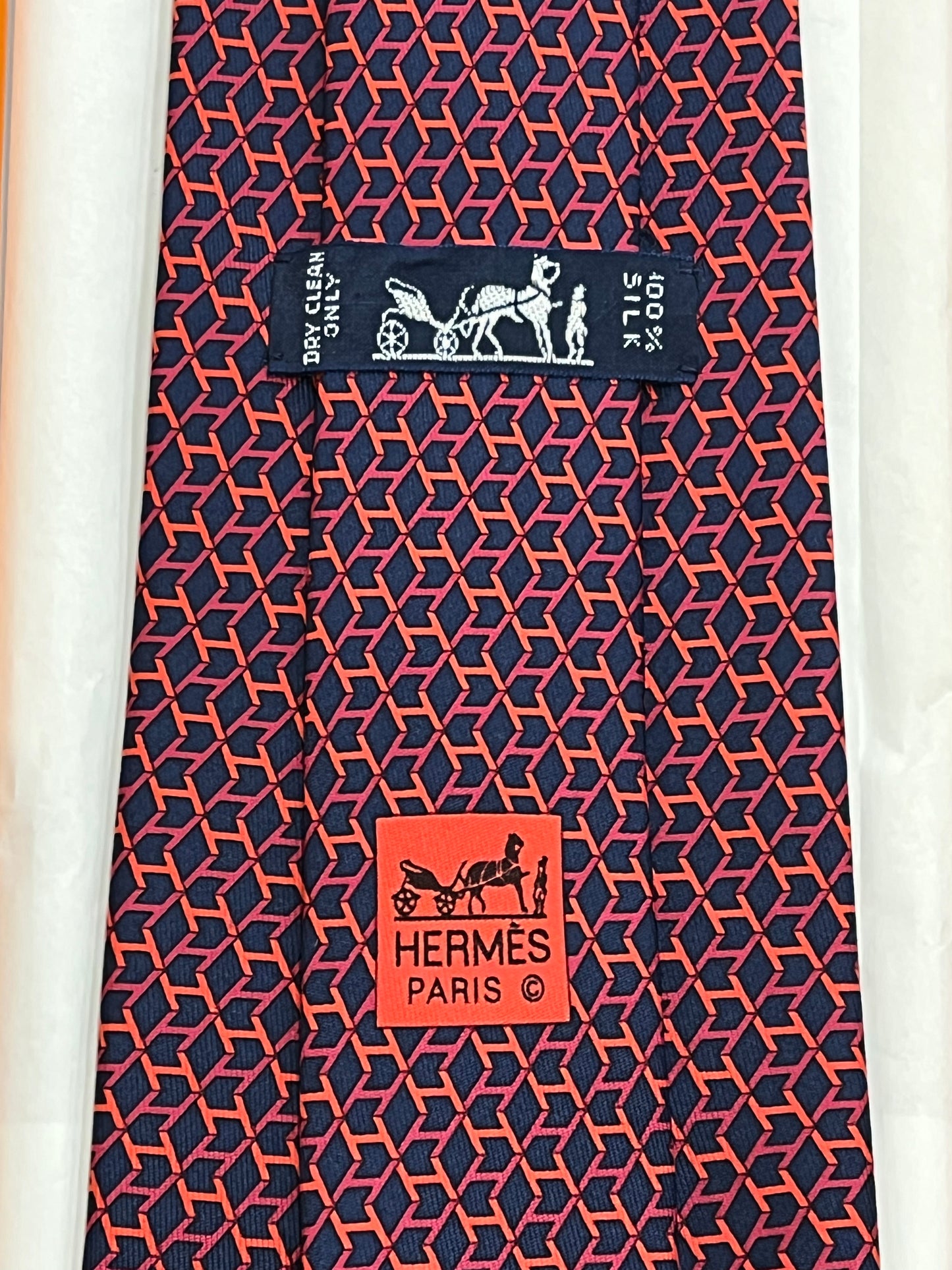 Hermès vintage tie H oblique 5532UA