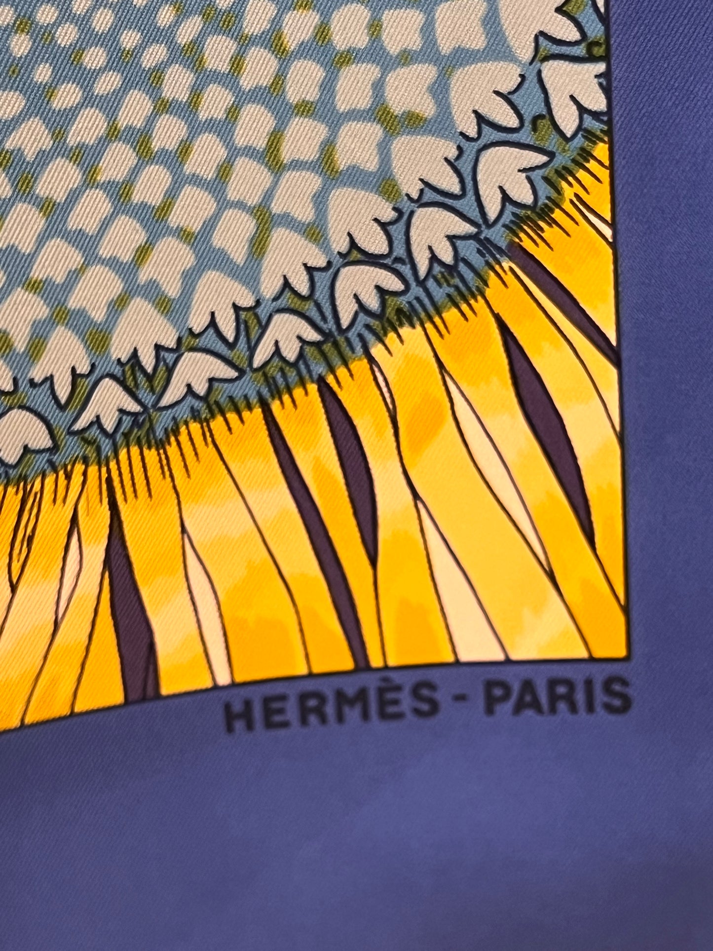 Carrè Hermès 90x90 Fleurs et Carlines II
