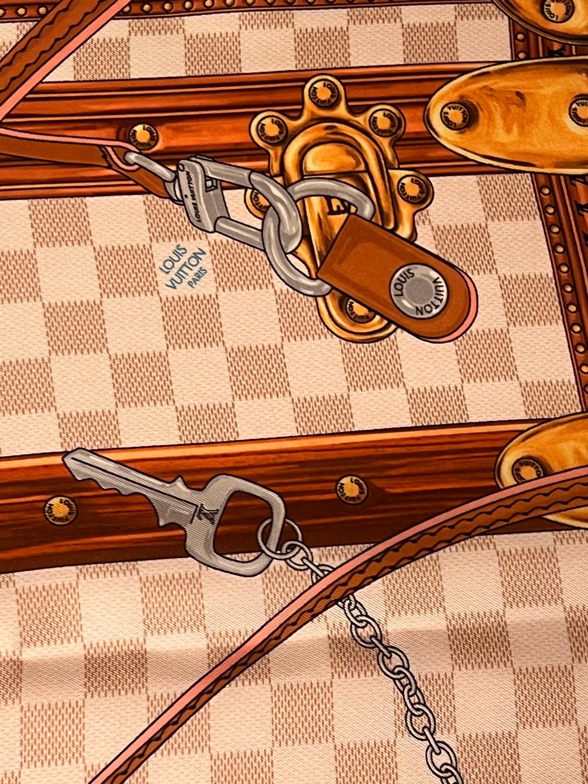 Foulard Louis Vuitton Strap And Trunk