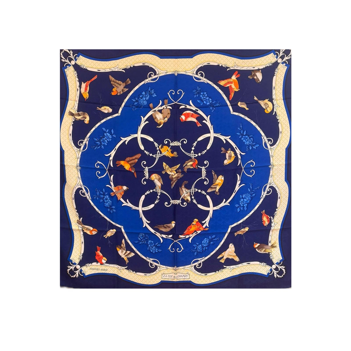 Foulard Hermès vintage La Clè Des Champs