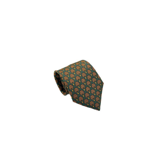 Cravatta vintage Hermès Alberi base verde 7544SA