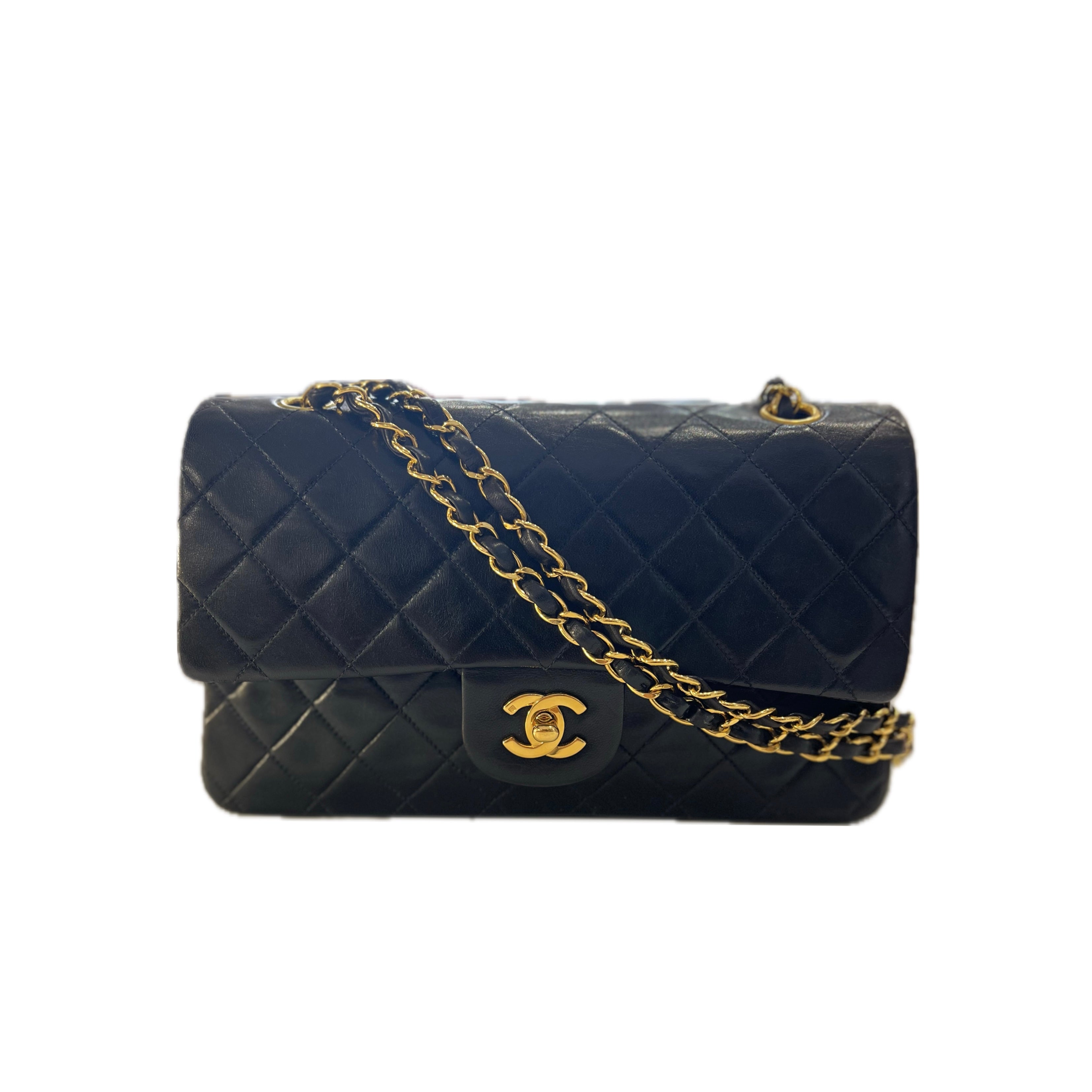 Fashion chanel classic flap navy blue