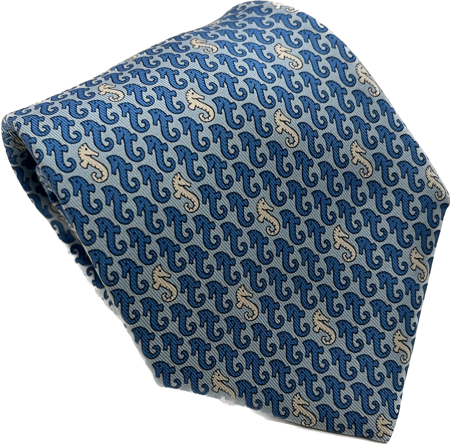 Cravatta Hermès cavallucci marini 5031PA