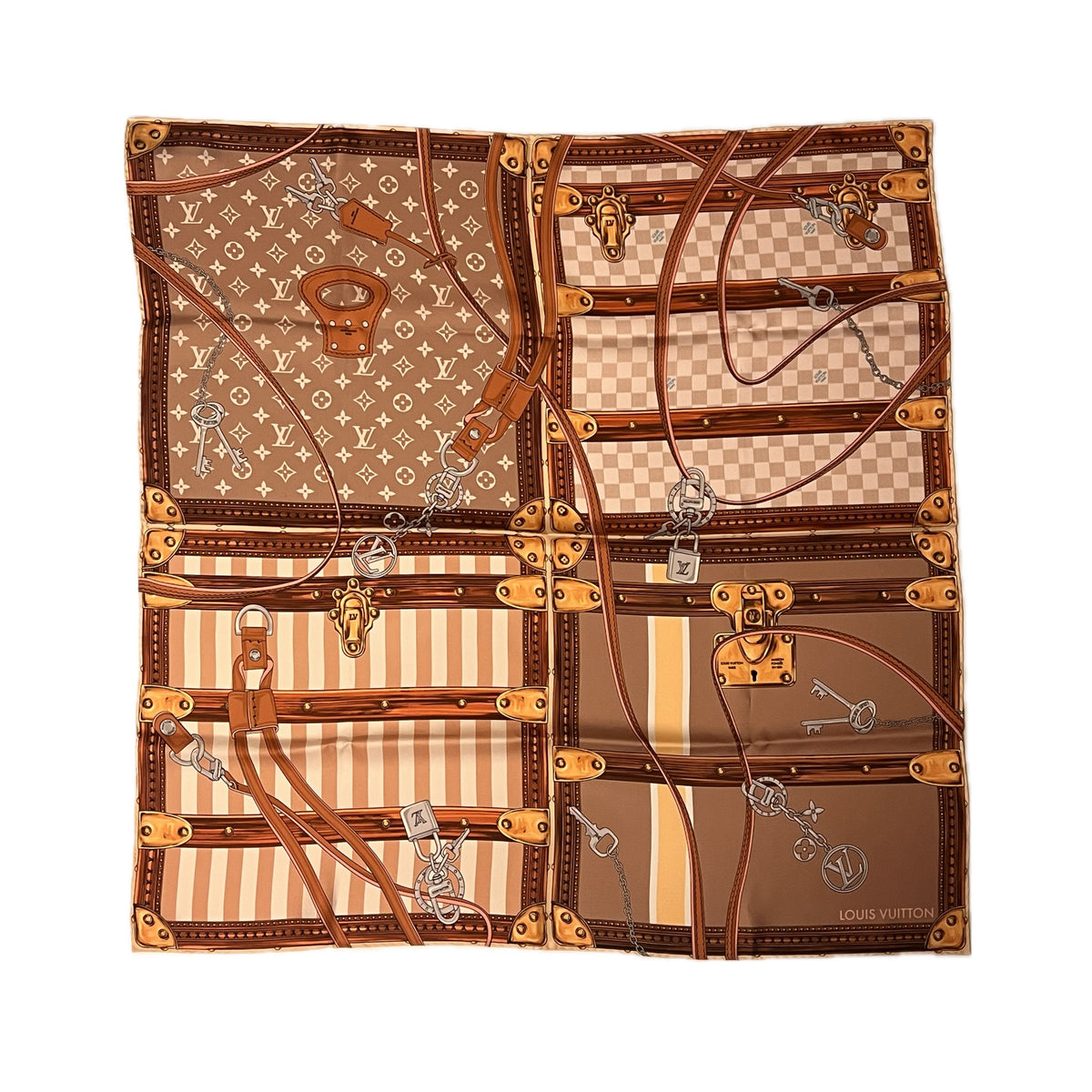 Foulard Louis Vuitton Strap And Trunk