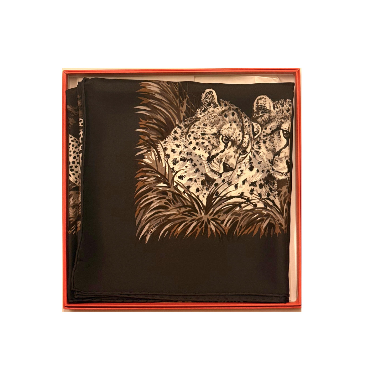 Foulard Hermès vintage Guépards
