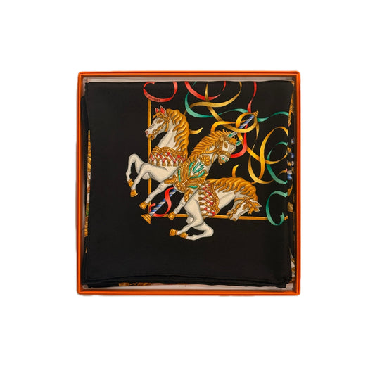 Foulard Hermès vintage Luna Park