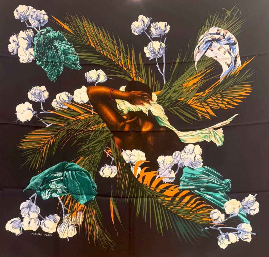 Foulard Hermès vintage Turbans Des Reines