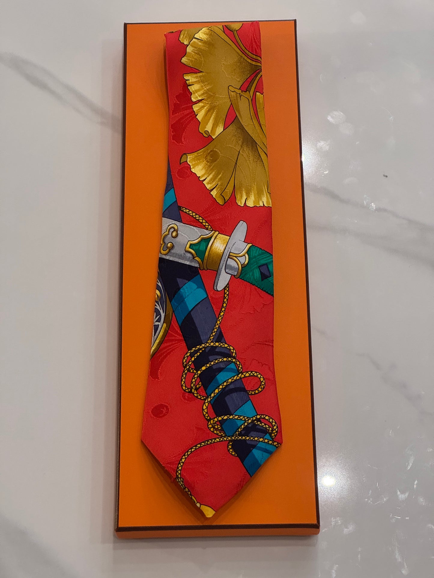 Cravatta vintage Hermès FOULARD