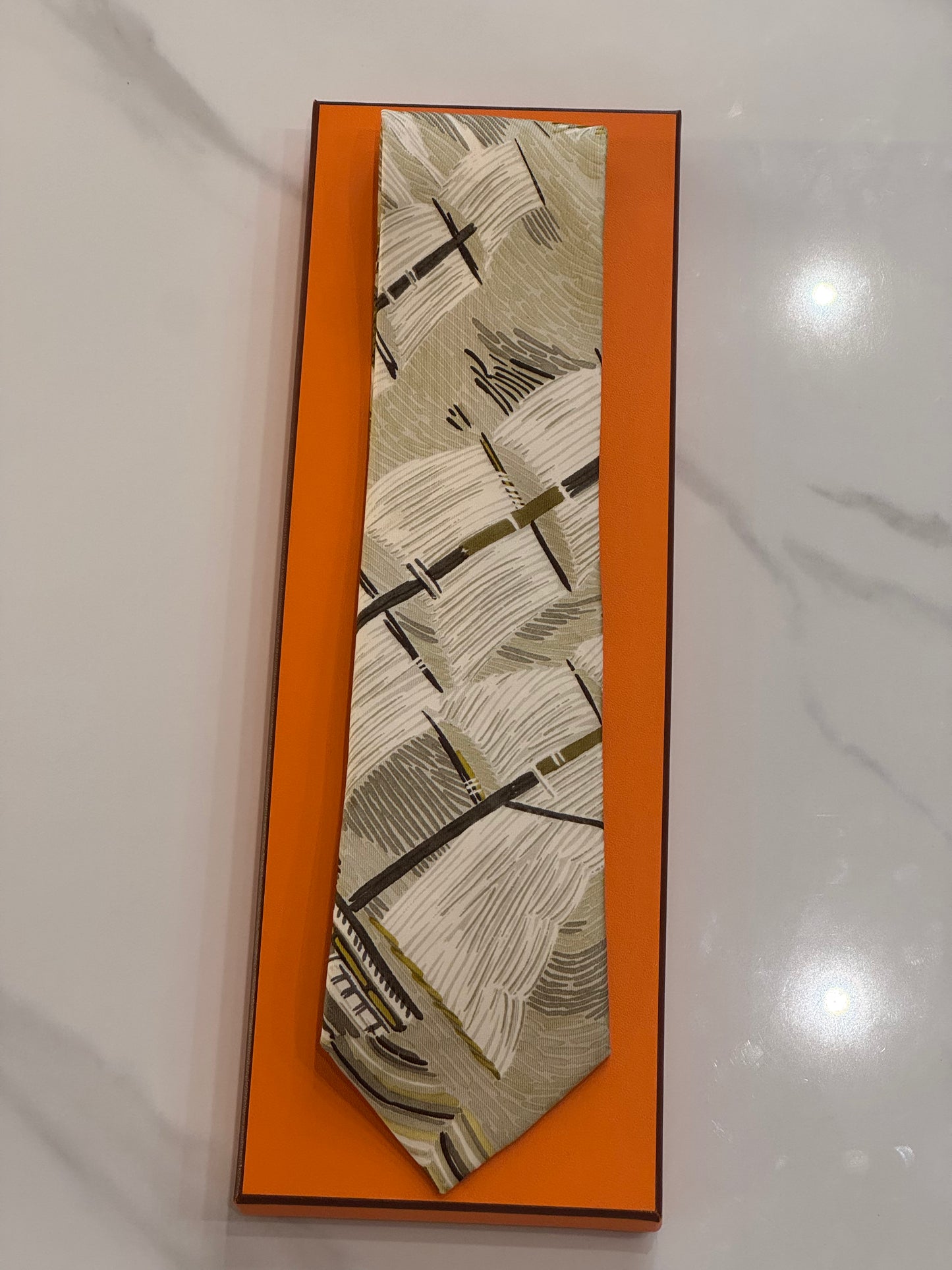 Cravatta vintage Hermès FOULARD