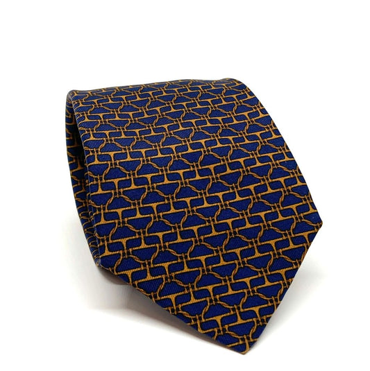 Cravatta Hermès con stampa briglie c.955IA