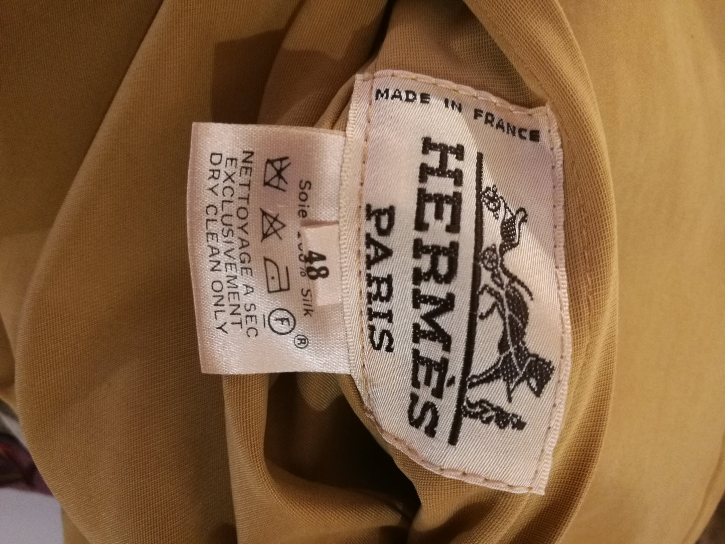 Hermès bomber vintage in seta