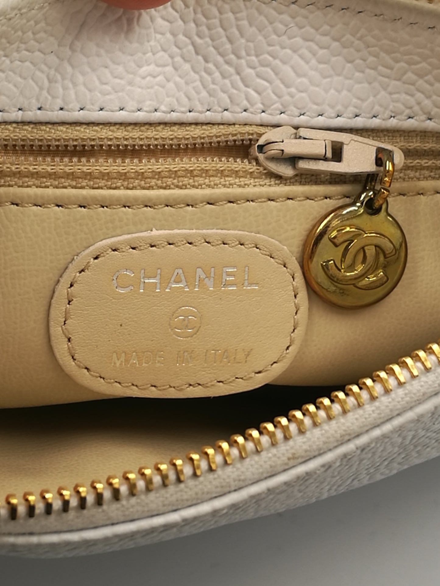 Chanel pochette CC logo in pelle