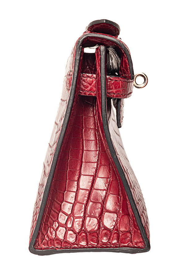 Marron Fonce Matte Niloticus Crocodile Kelly Pochette with Diamonds and  White Gold, 2006, Luxury Handbags: Vintage Icons from the Wolf Collection, 2023