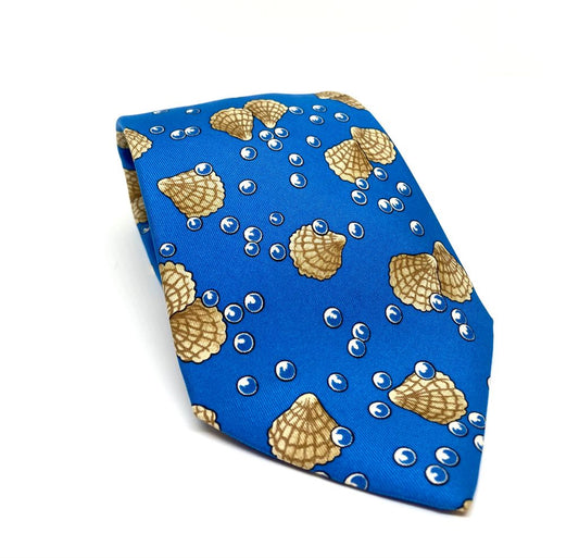 Cravatta Hermès con conchiglie e bolle c.7495IA