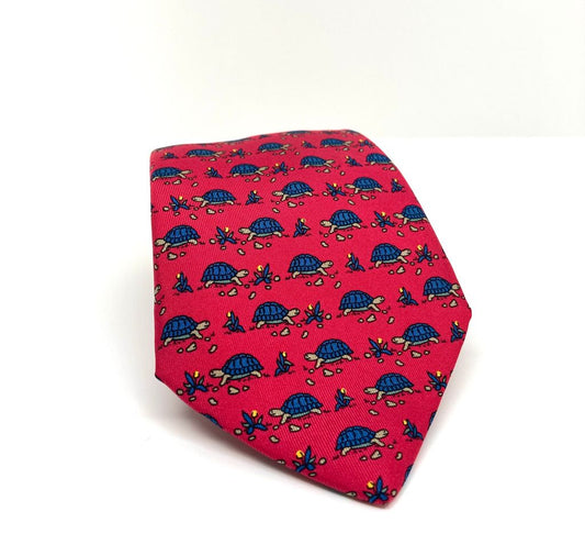 Cravatta Hermès con tartarughe c.7388PA